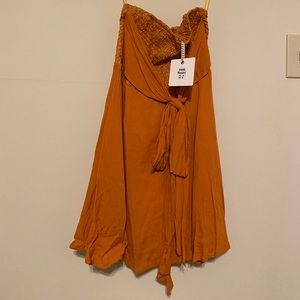 Orange Selfie Leslie mini dress